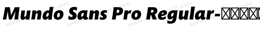 Mundo Sans Pro Regular字体转换
